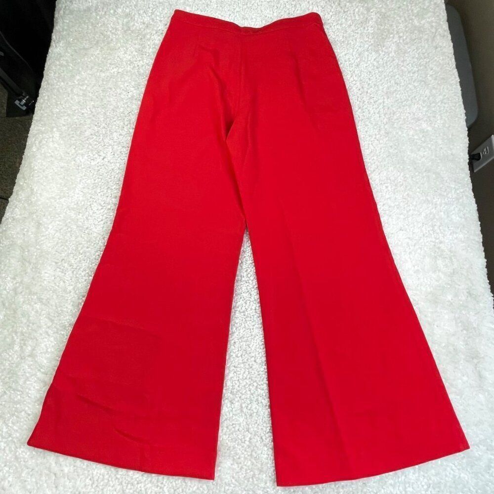 Likely James Wide Leg Pants Scarlet Red 12 NEW - Picture 3 of 13
